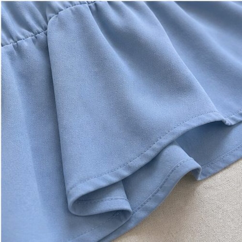 Blue Button Blouse - Picture 6 of 6